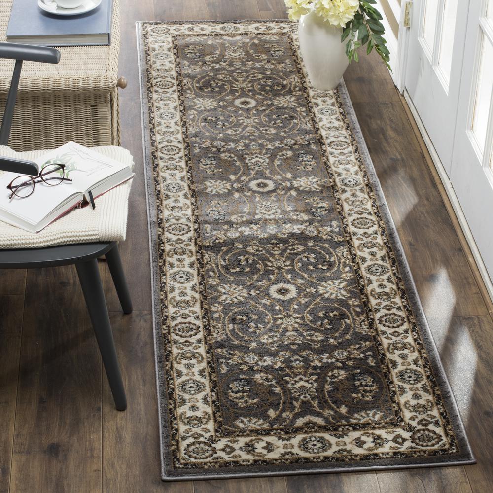 LYNDHURST, Grey / Cream, 2'-3" X 8', Area Rug. Picture 2