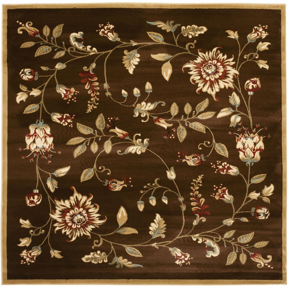 LYNDHURST, BROWN / MULTI, 6'-7" X 6'-7" Square, Area Rug, LNH552-2591-7SQ. Picture 1