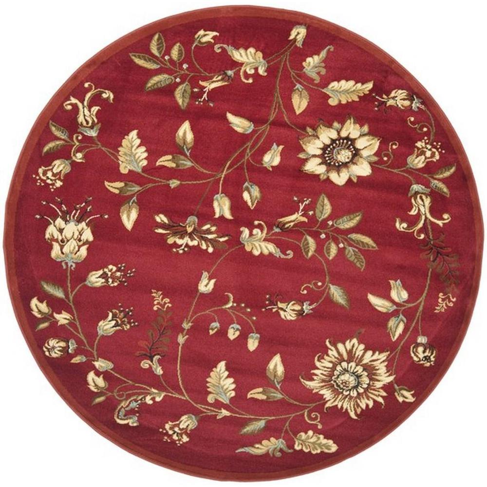 LYNDHURST, RED / MULTI, 5'-3" X 5'-3" Round, Area Rug, LNH552-4091-5R. Picture 1
