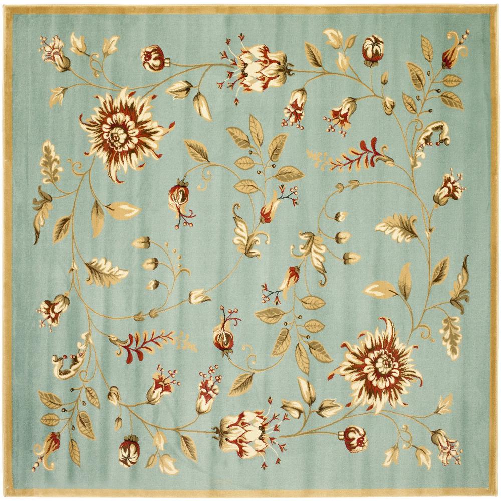 LYNDHURST, BLUE / MULTI, 6'-7" X 6'-7" Square, Area Rug. Picture 1