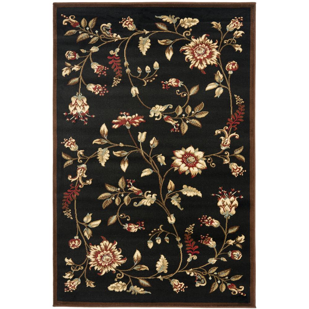 LYNDHURST, BLACK / MULTI, 4' X 6', Area Rug, LNH552-9091-4. Picture 1