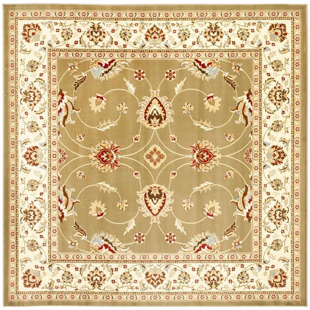 LYNDHURST, GREEN / IVORY, 6'-7" X 6'-7" Square, Area Rug, LNH553-5212-7SQ. Picture 1