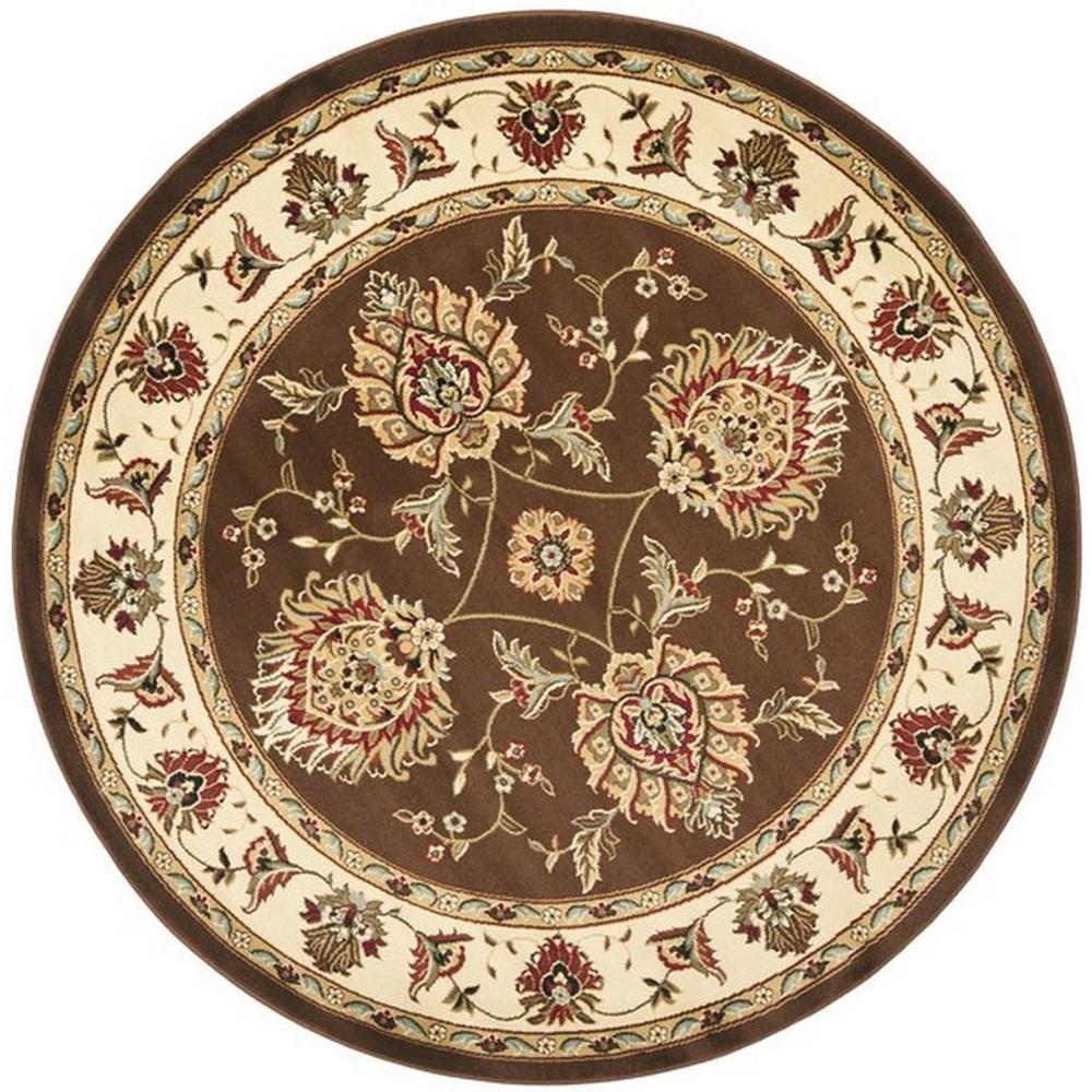 LYNDHURST, BROWN / IVORY, 5'-3" X 5'-3" Round, Area Rug, LNH555-2512-5R. Picture 1