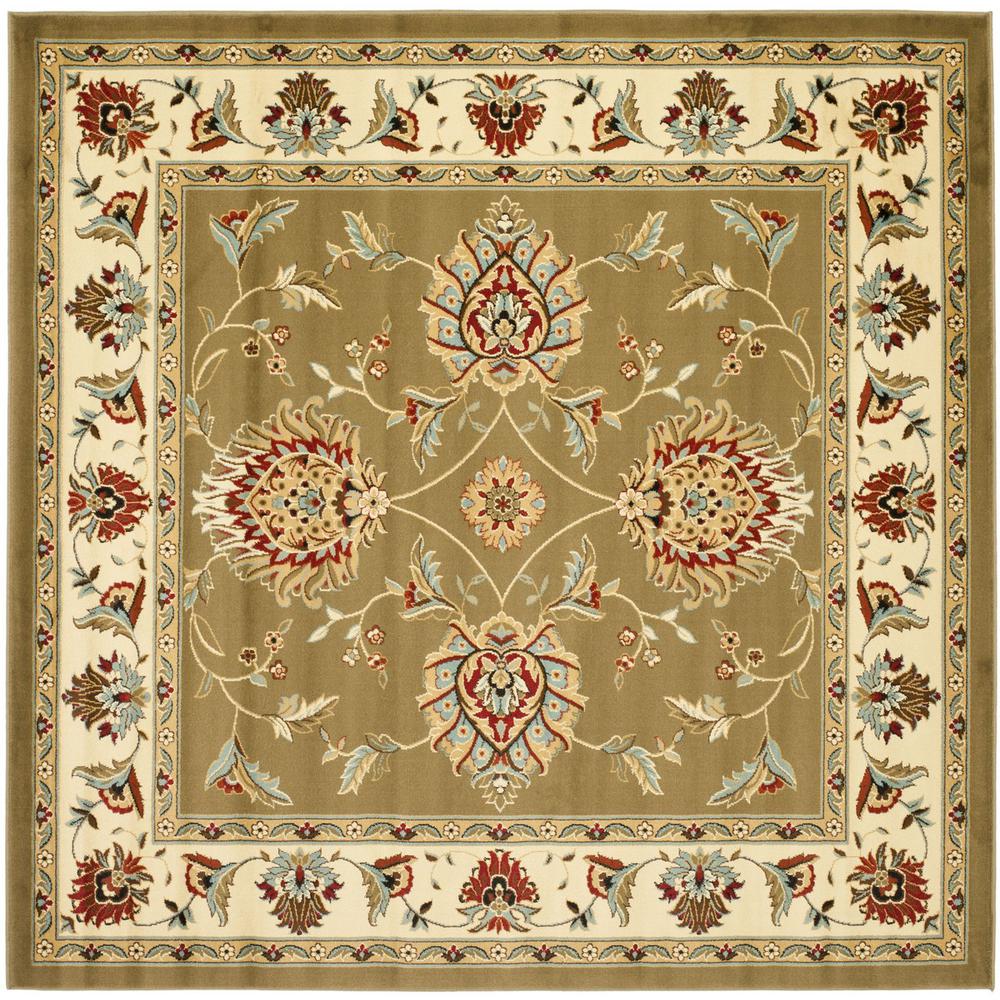 LYNDHURST, GREEN / IVORY, 6'-7" X 6'-7" Square, Area Rug, LNH555-5212-7SQ. Picture 1