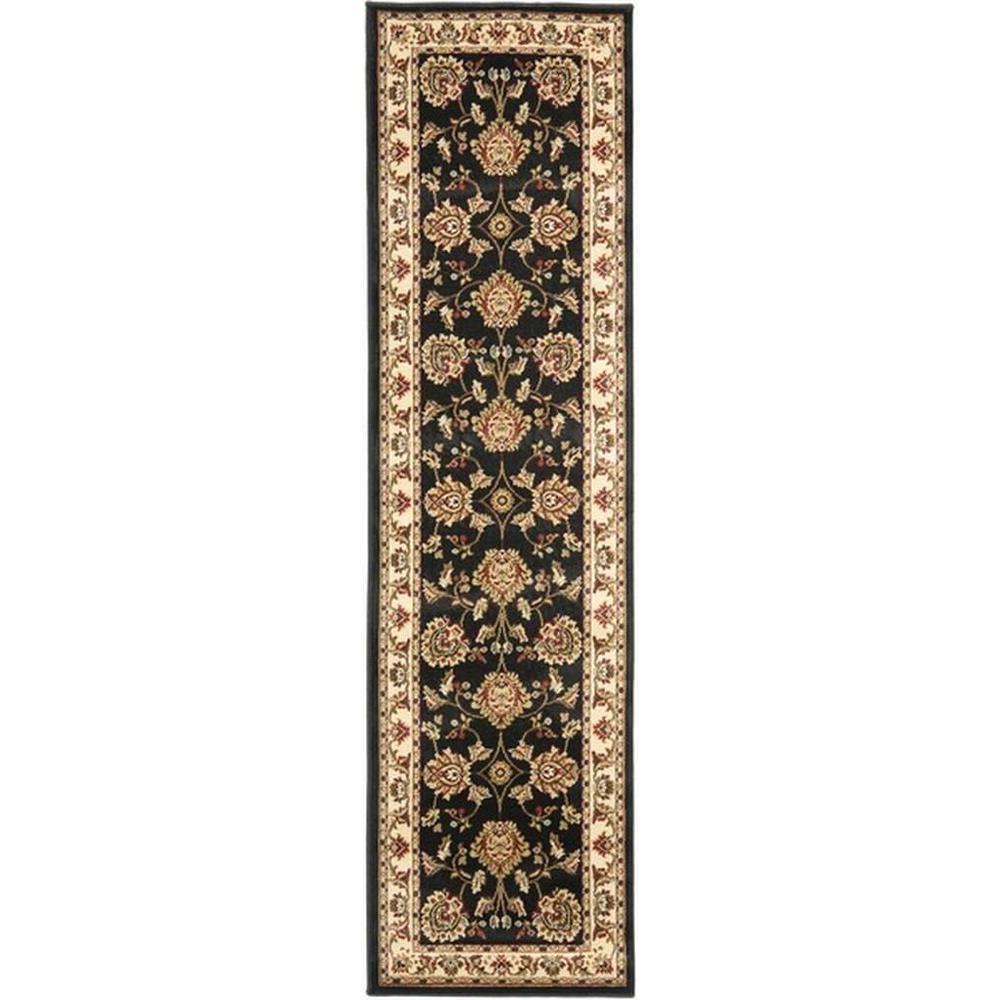 LYNDHURST, BLACK / IVORY, 2'-3" X 12', Area Rug, LNH555-9012-212. Picture 1
