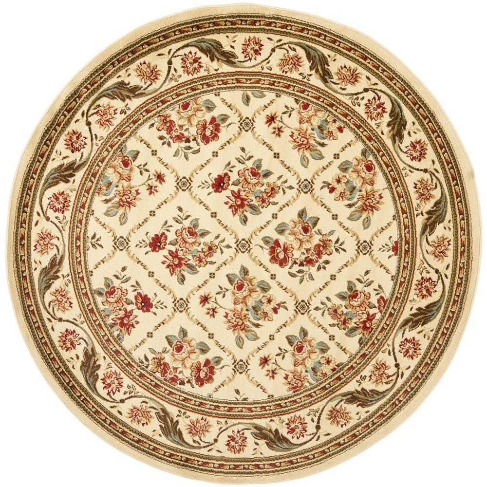 LYNDHURST, IVORY / IVORY, 5'-3" X 5'-3" Round, Area Rug, LNH556-1212-5R. Picture 1