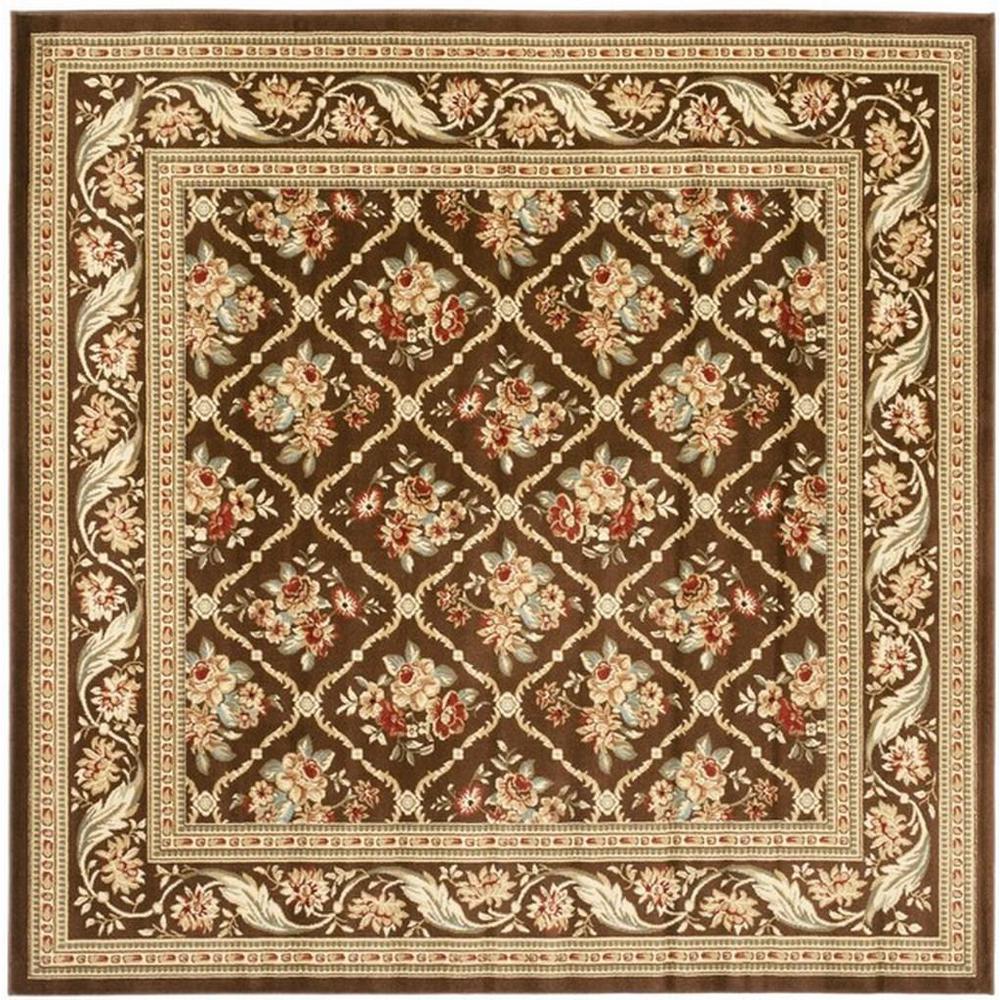 LYNDHURST, BROWN / BROWN, 6'-7" X 6'-7" Square, Area Rug, LNH556-2525-7SQ. Picture 1
