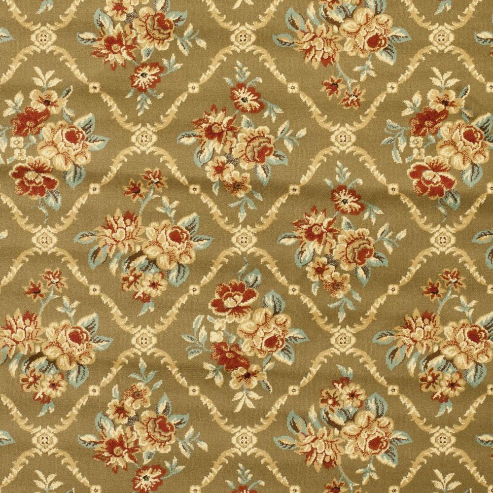 LYNDHURST, GREEN / GREEN, 6'-7" X 6'-7" Square, Area Rug, LNH556-5252-7SQ. Picture 1