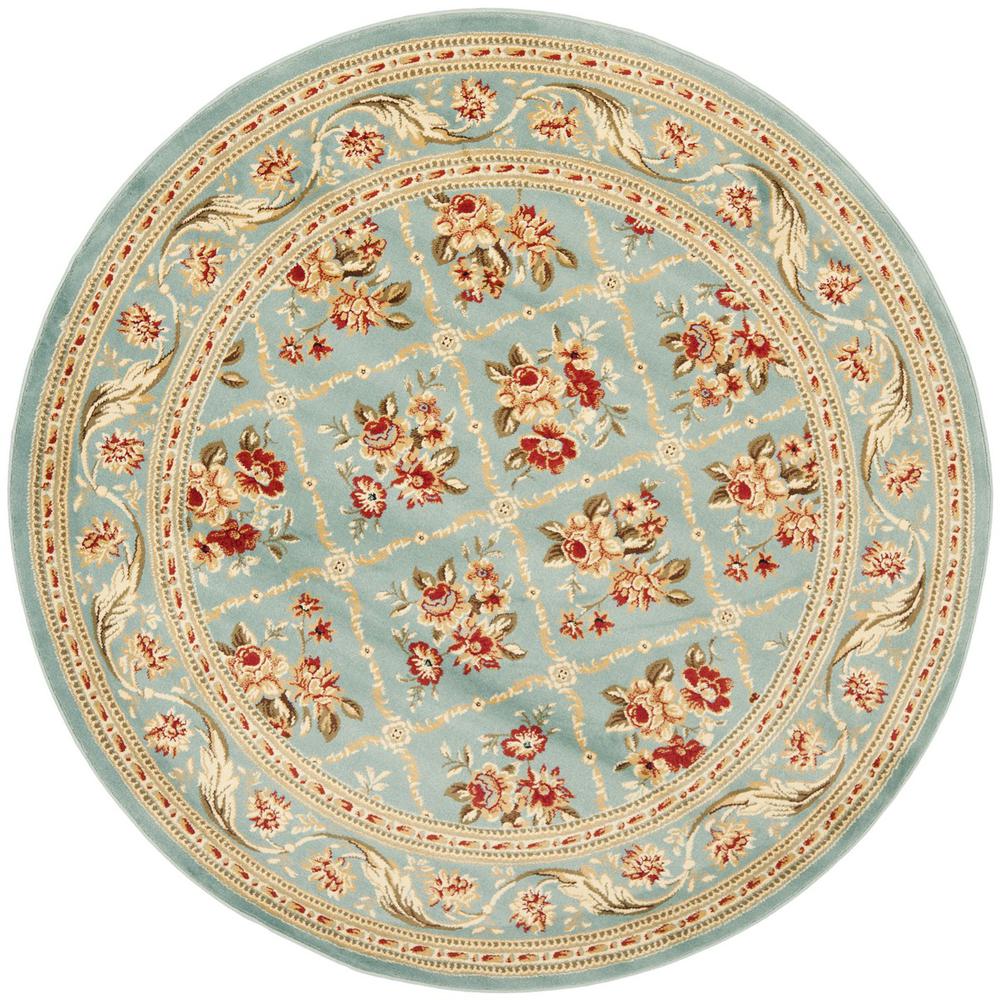LYNDHURST, BLUE / BLUE, 5'-3" X 5'-3" Round, Area Rug, LNH556-6565-5R. Picture 1