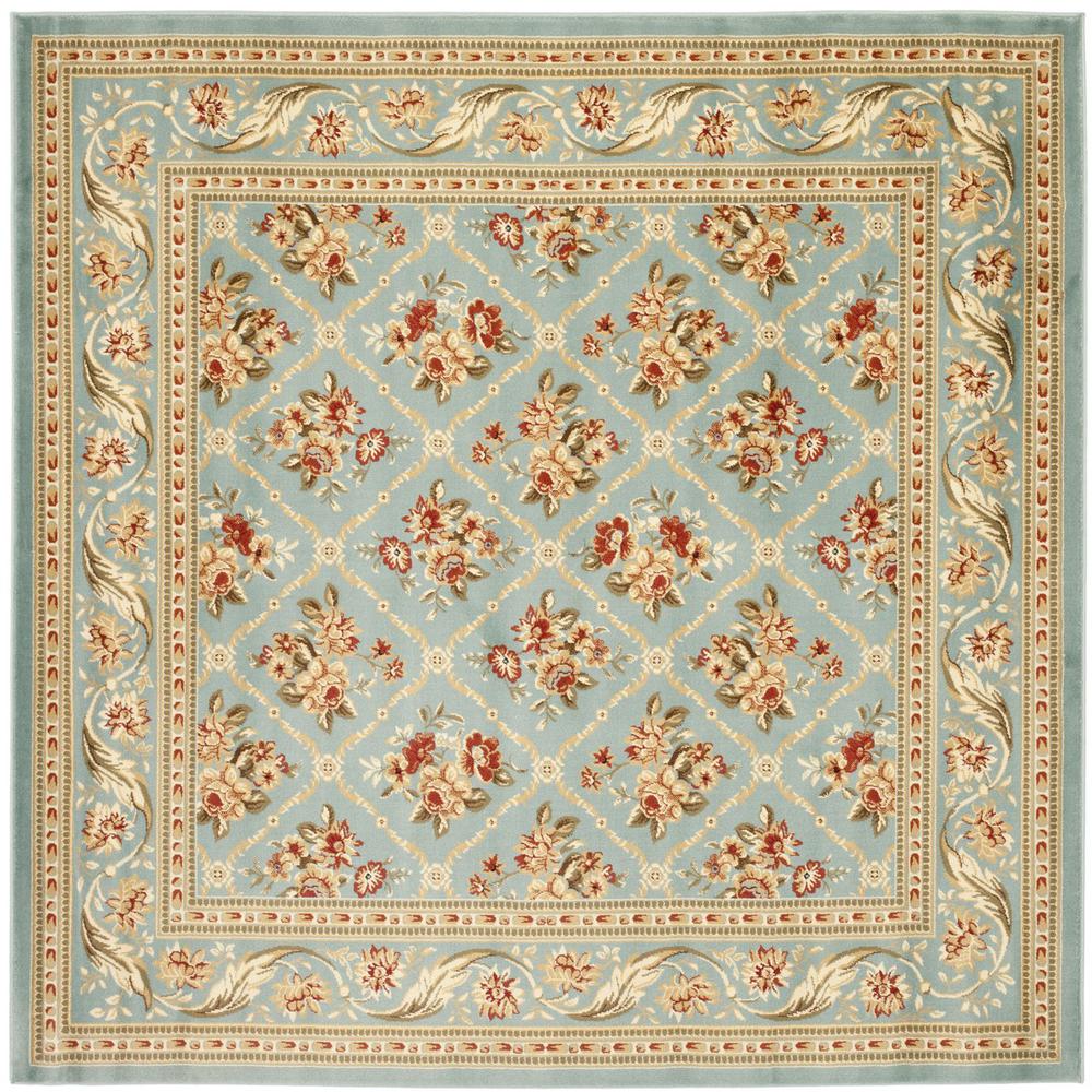 LYNDHURST, BLUE / BLUE, 6'-7" X 6'-7" Square, Area Rug, LNH556-6565-7SQ. Picture 1