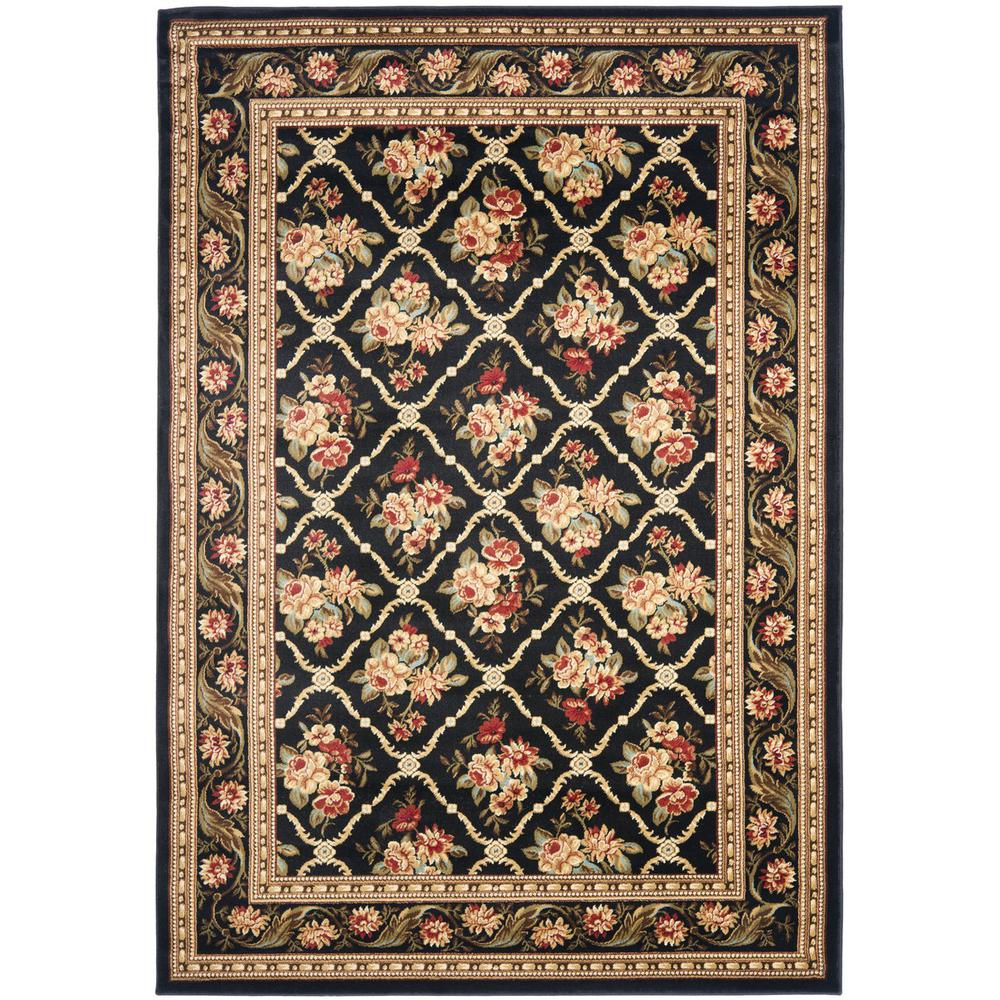 LYNDHURST, BLACK / BLACK, 5'-3" X 7'-6", Area Rug. Picture 1