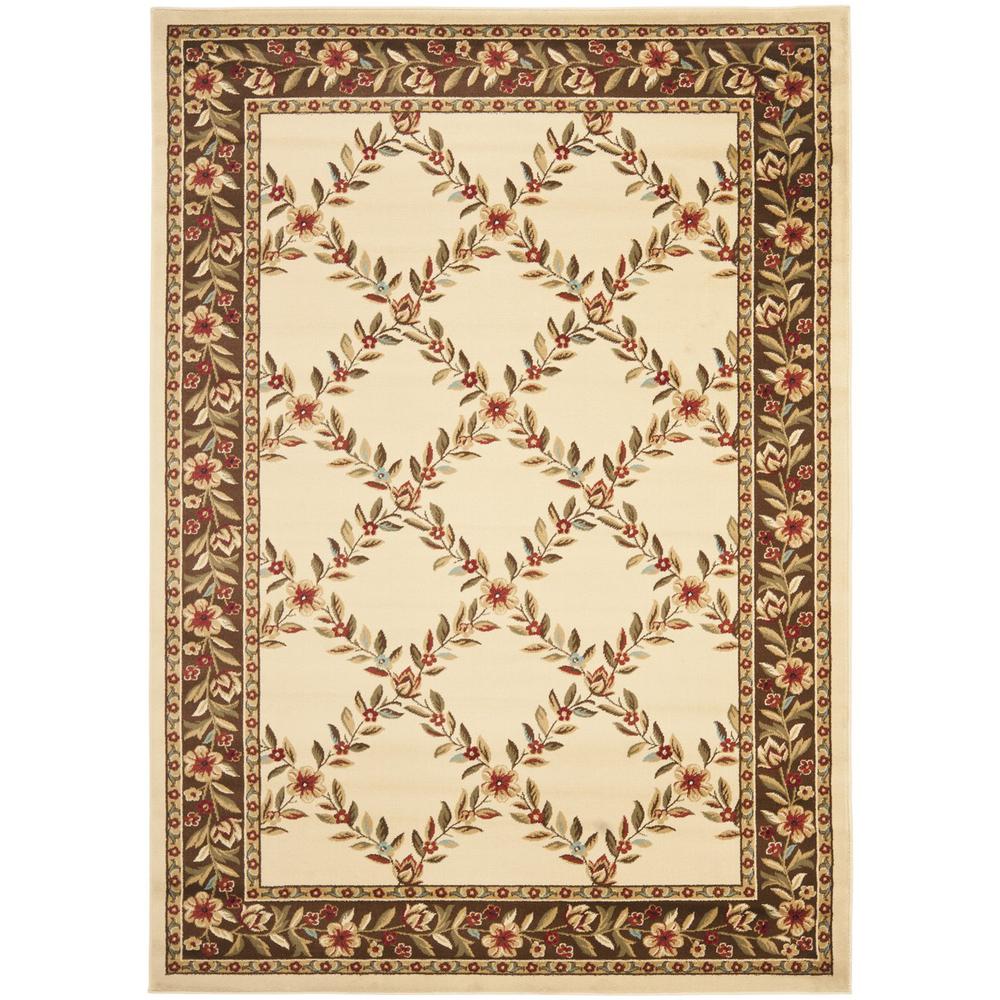 LYNDHURST, IVORY / BROWN, 5'-3" X 7'-6", Area Rug, LNH557-1225-5. Picture 1