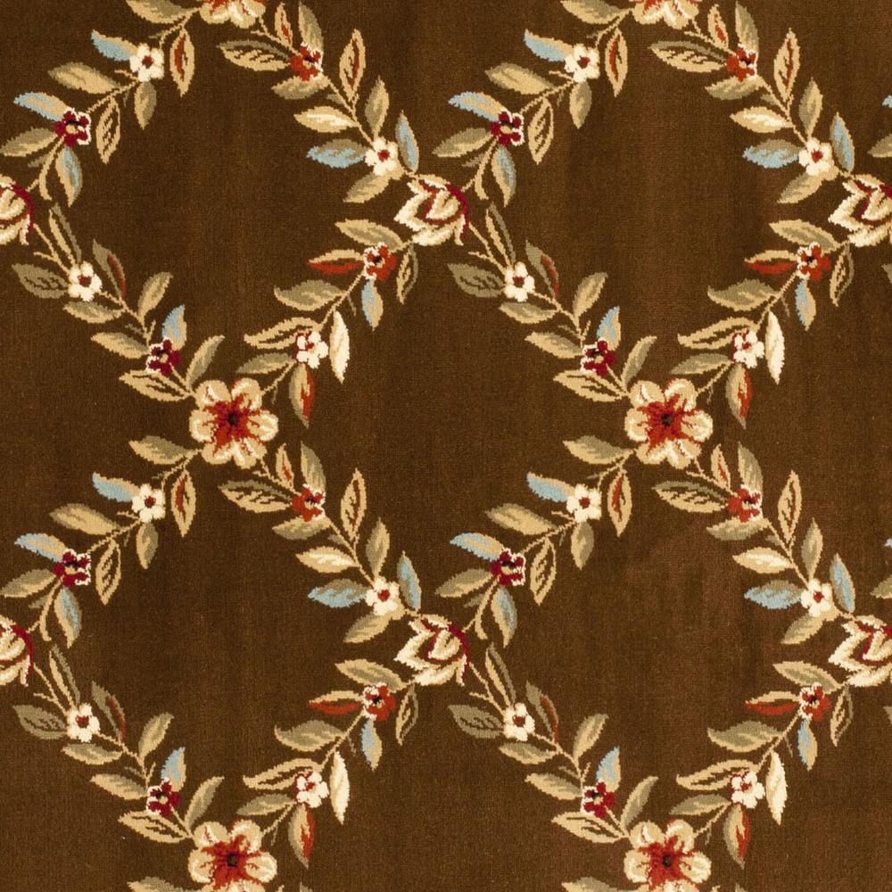 LYNDHURST, BROWN / BROWN, 6'-7" X 6'-7" Square, Area Rug, LNH557-2525-7SQ. Picture 1