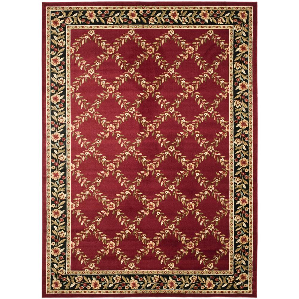 LYNDHURST, RED / BLACK, 8' X 11', Area Rug, LNH557-4090-8. Picture 1