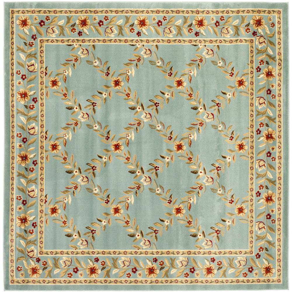 LYNDHURST, BLUE / BLUE, 6'-7" X 6'-7" Square, Area Rug, LNH557-6565-7SQ. Picture 1
