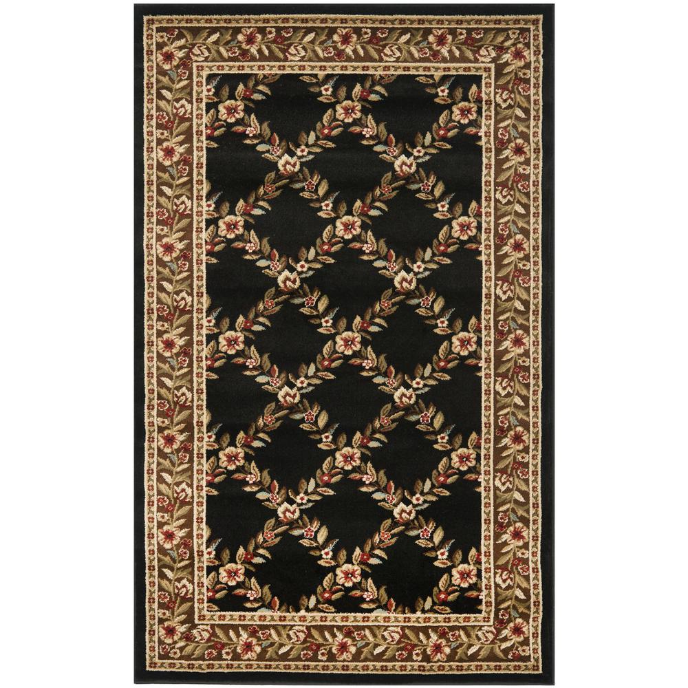 LYNDHURST, BLACK / BROWN, 3'-3" X 5'-3", Area Rug. Picture 1