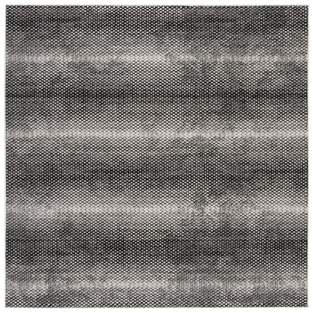 LUREX 100, BLACK / IVORY, 6'-7" X 6'-7" Square, Area Rug. Picture 1