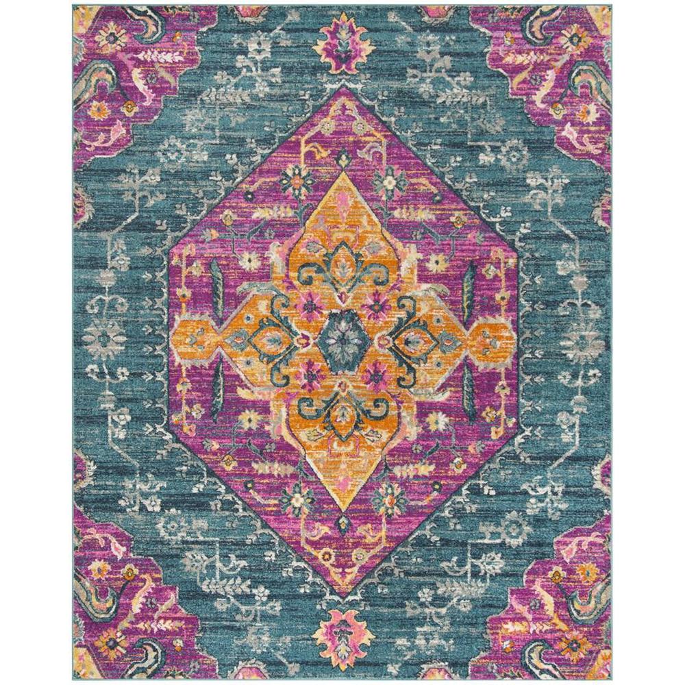 MADISON, BLUE / FUCHSIA, 8' X 10', Area Rug, MAD119C-8. Picture 1