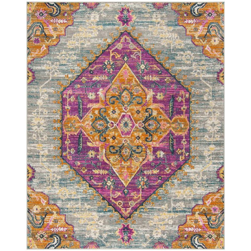 MADISON, LIGHT GREY / FUCHSIA, 8' X 10', Area Rug, MAD119G-8. Picture 1