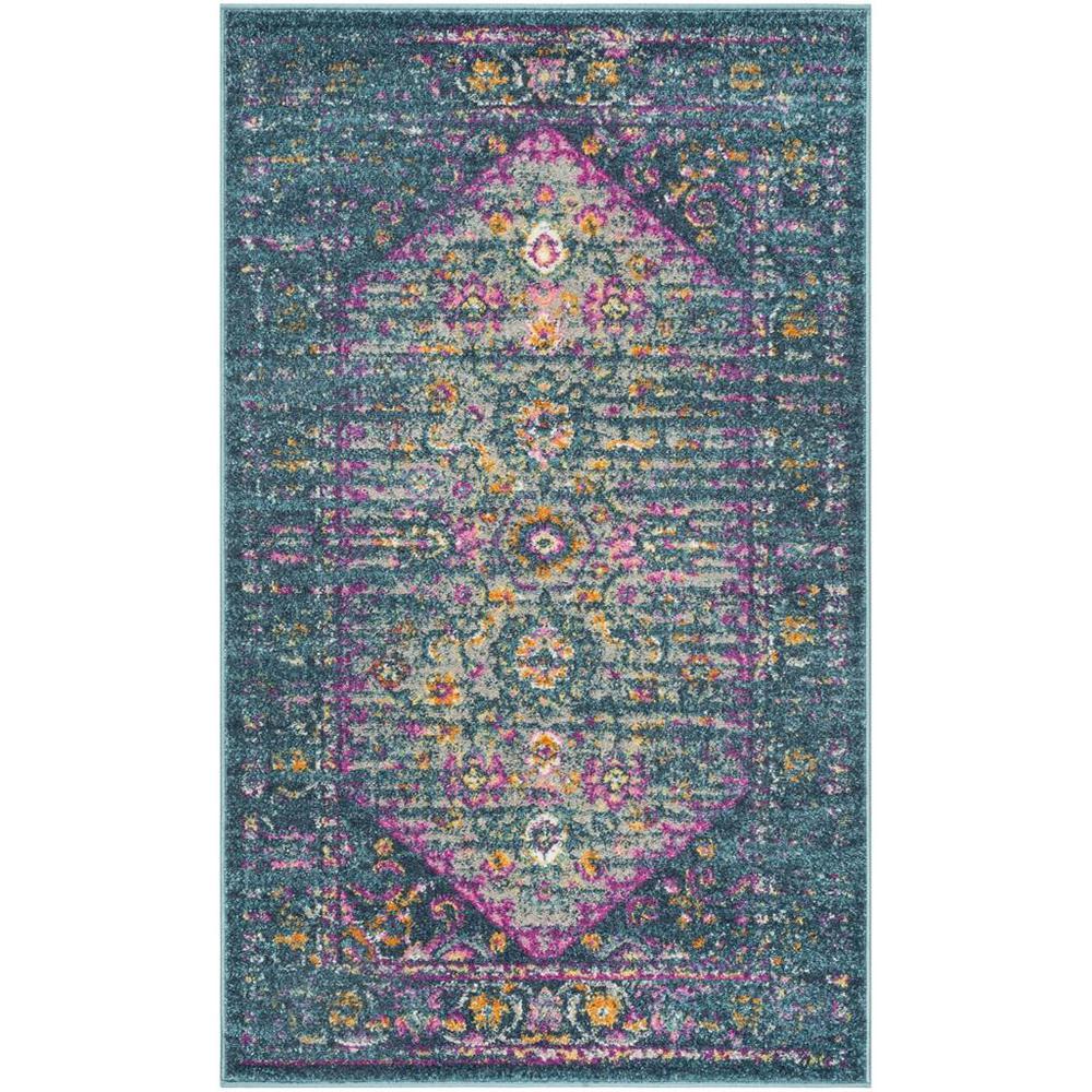 MADISON, BLUE / FUCHSIA, 3' X 5', Area Rug, MAD122C-3. Picture 1