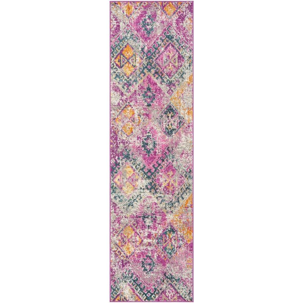 MADISON, FUCHSIA / BLUE, 2'-3" X 8', Area Rug, MAD125F-28. Picture 1