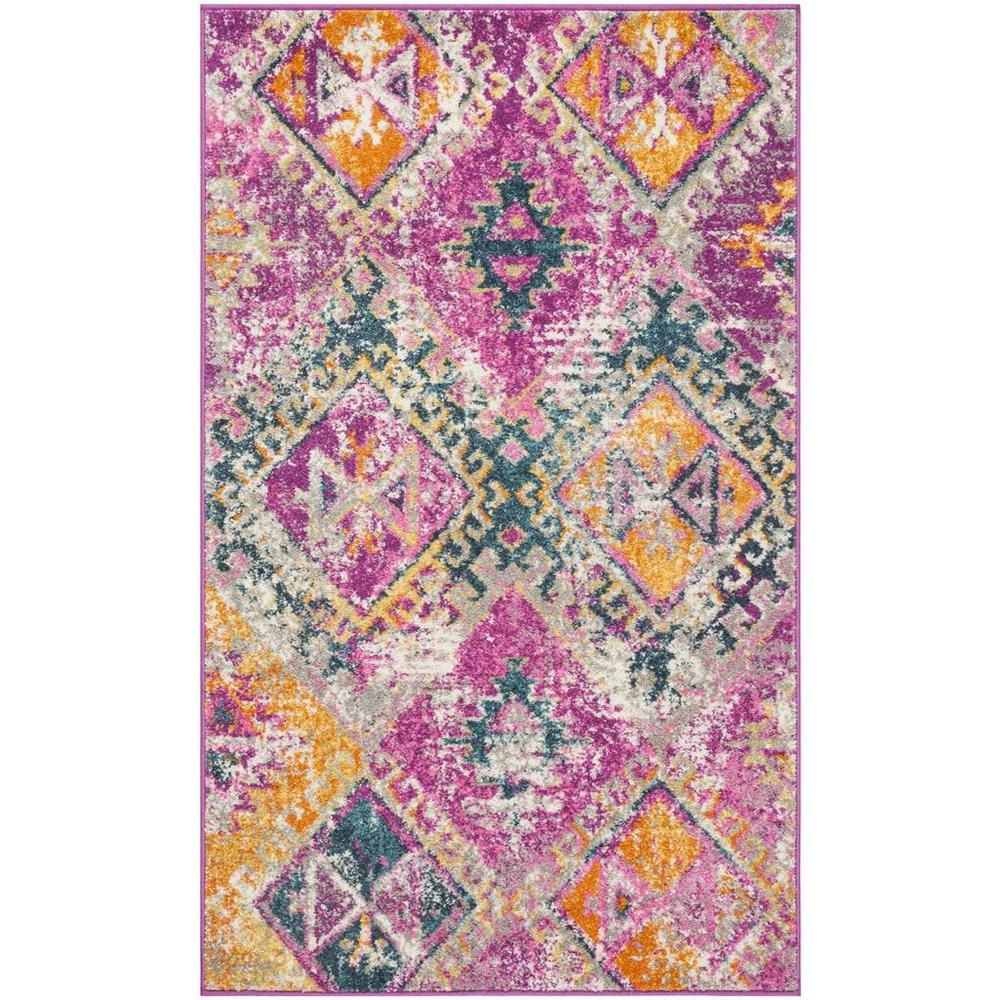 MADISON, FUCHSIA / BLUE, 3' X 5', Area Rug, MAD125F-3. Picture 1