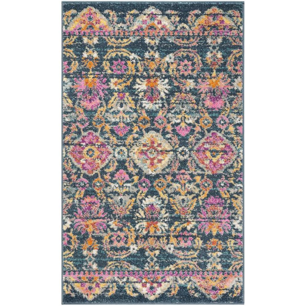 MADISON, BLUE / FUCHSIA, 3' X 5', Area Rug, MAD130C-3. Picture 1