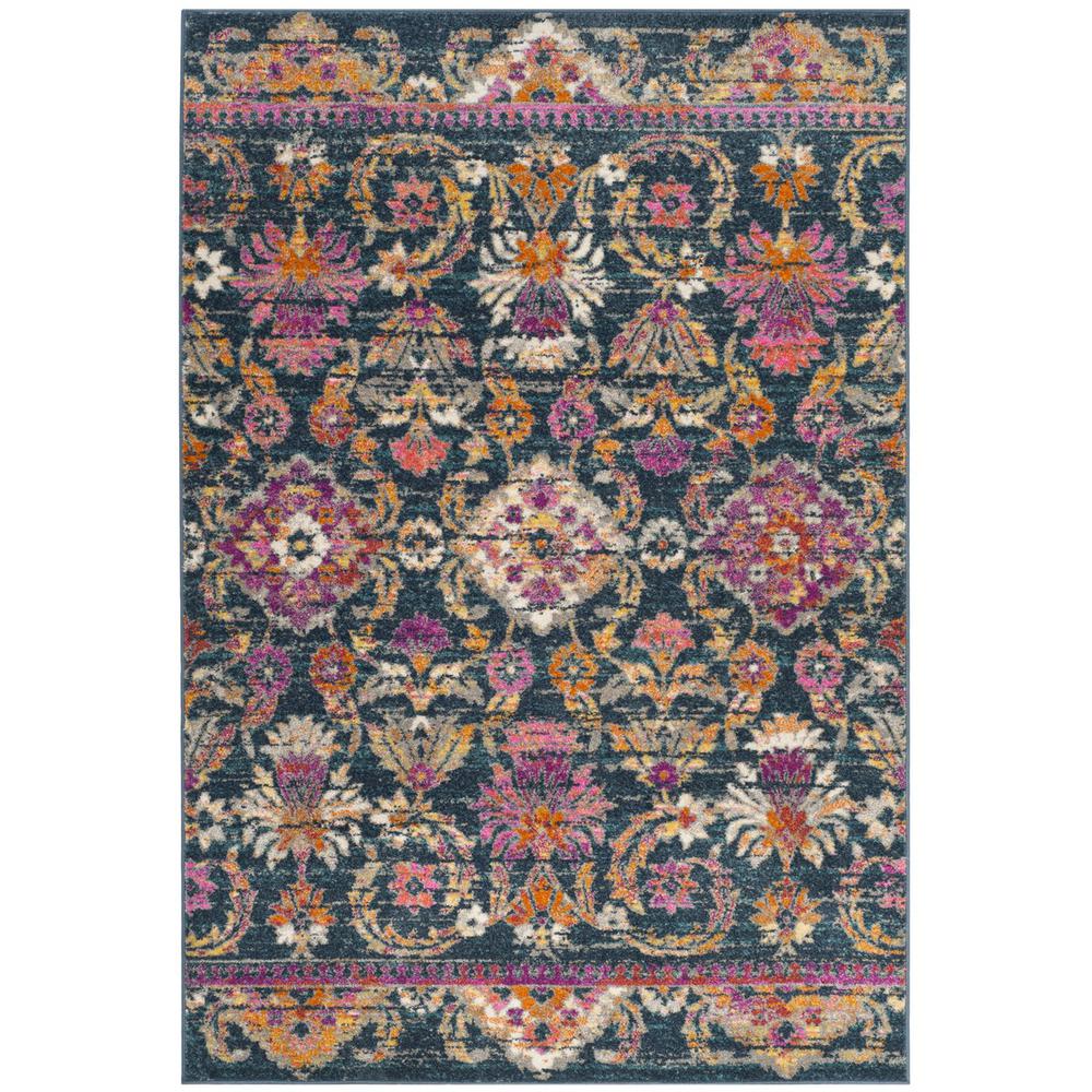 MADISON, BLUE / FUCHSIA, 4' X 6', Area Rug, MAD130C-4. Picture 1