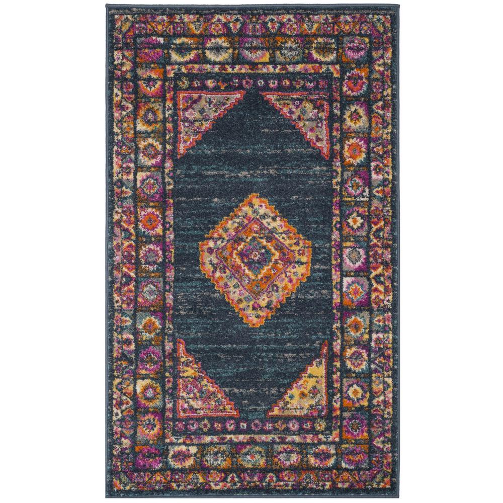 MADISON, BLUE / FUCHSIA, 2'-3" X 3'-11", Area Rug. Picture 1