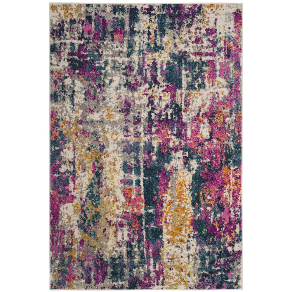 MADISON, IVORY / BLUE, 5'-1" X 7'-6", Area Rug. Picture 1