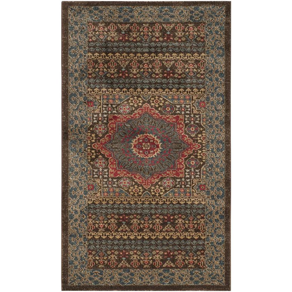 MAHAL, NAVY / RED, 3' X 5', Area Rug, MAH620C-3. Picture 1