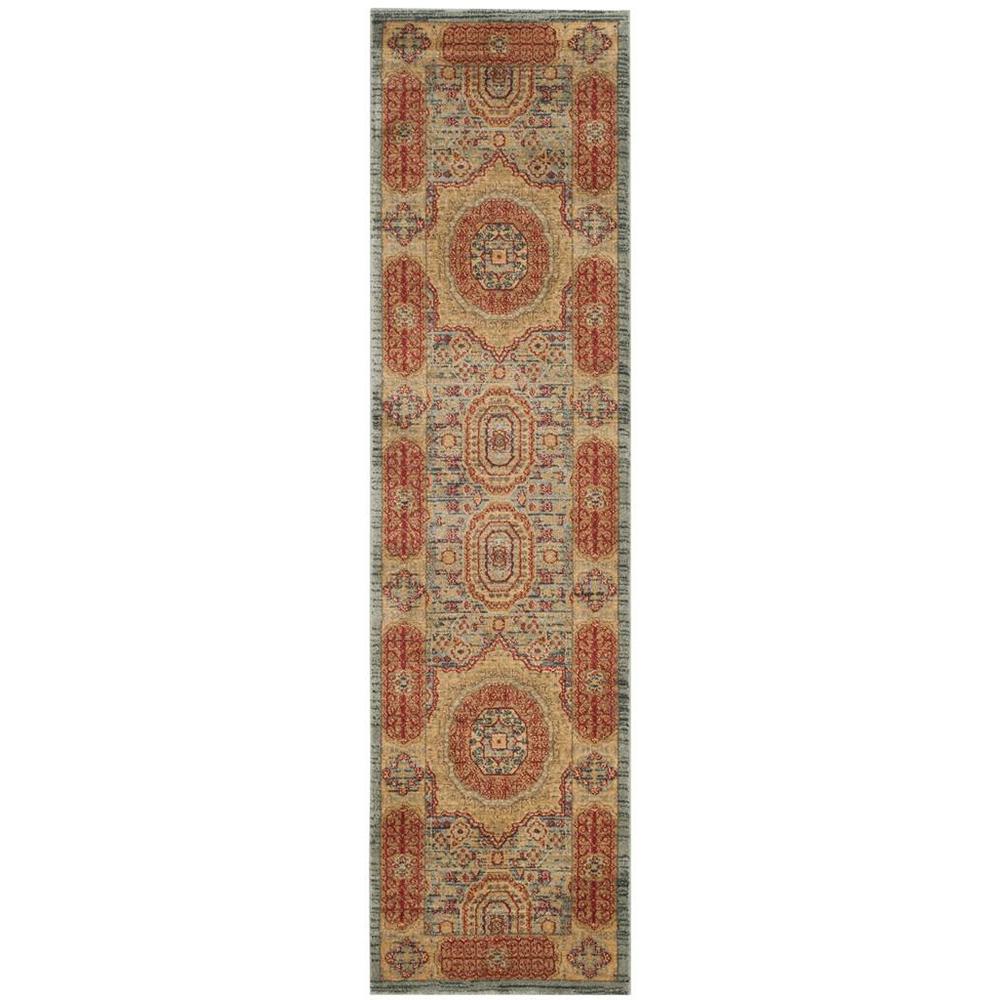 MAHAL, NAVY / RED, 2'-2" X 8', Area Rug, MAH622C-28. Picture 1