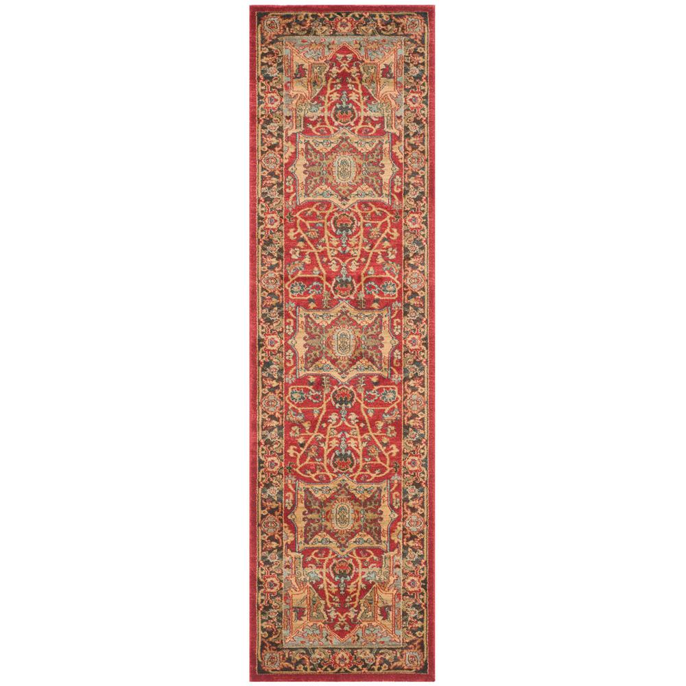 MAHAL, NATURAL / NAVY, 2'-2" X 10', Area Rug. Picture 1