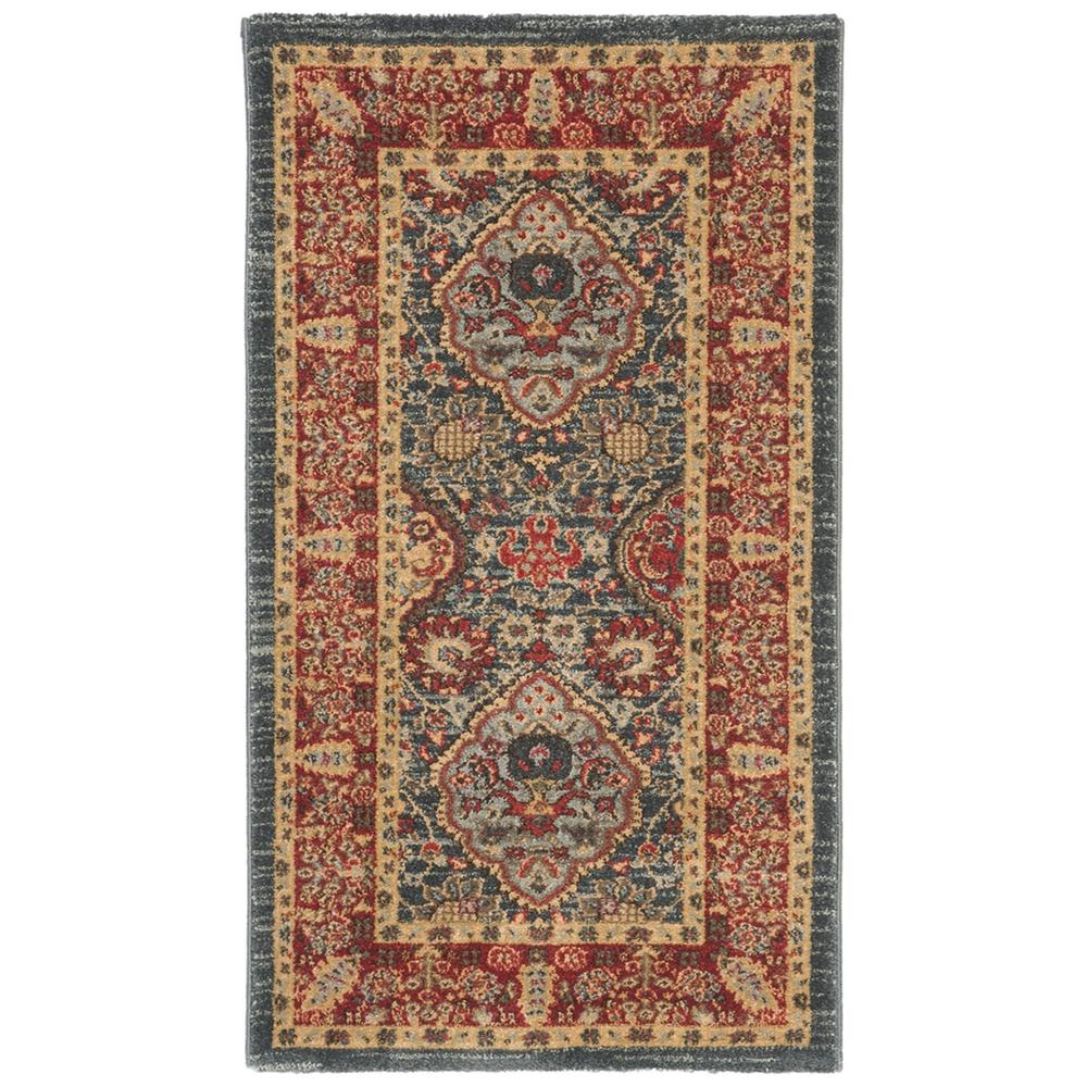 MAHAL, NAVY / RED, 2'-2" X 4', Area Rug. Picture 1