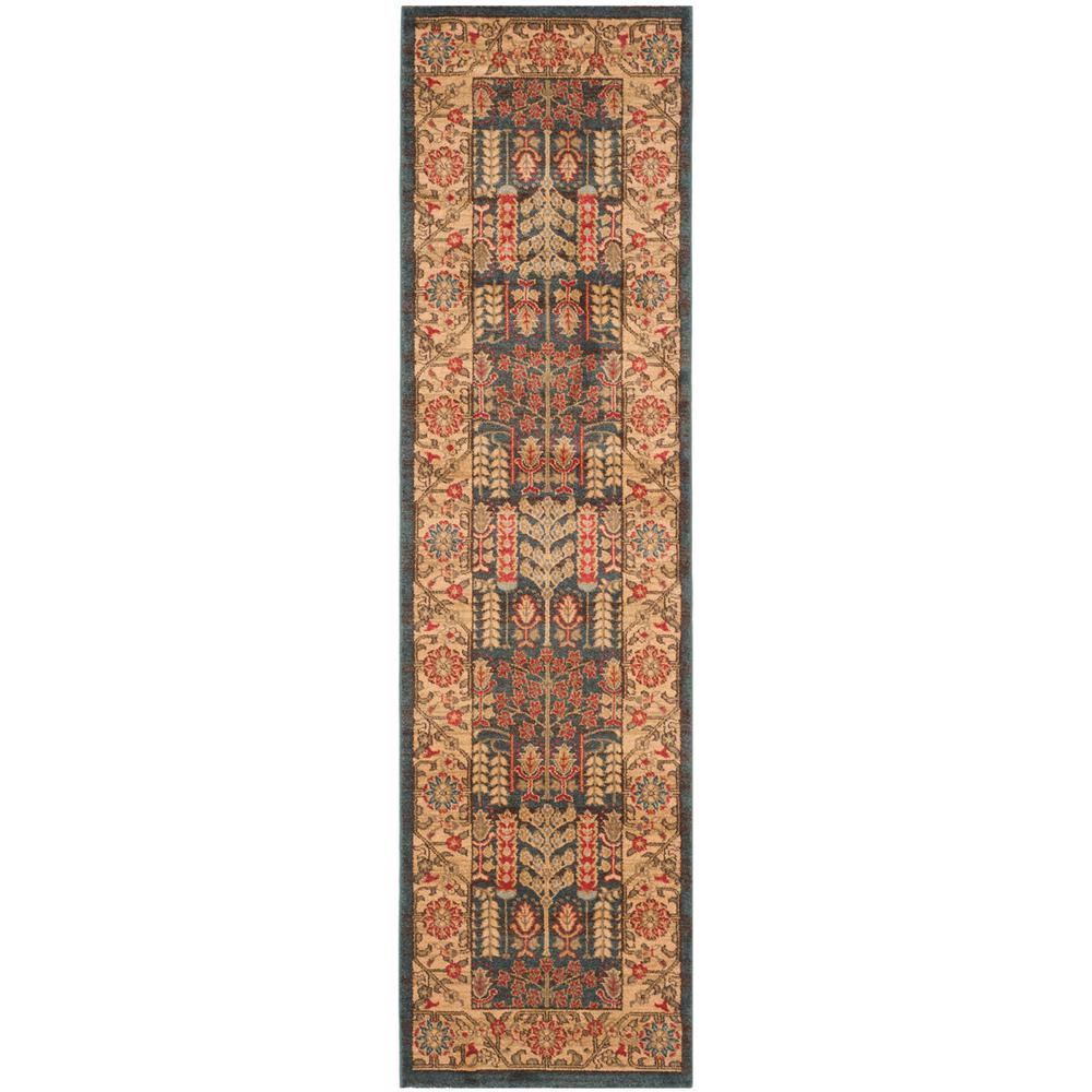 MAHAL, NAVY / NATURAL, 2'-2" X 8', Area Rug, MAH697E-28. Picture 1