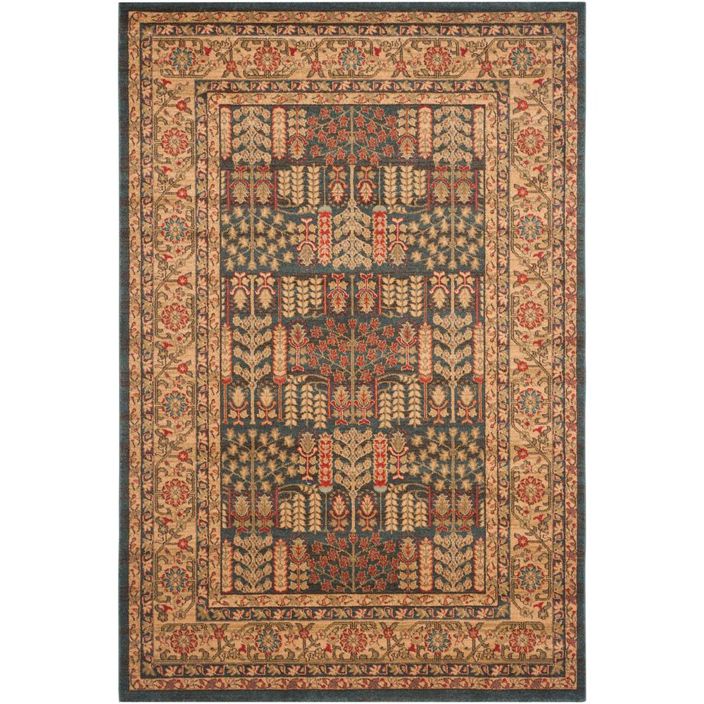 MAHAL, NAVY / NATURAL, 5'-1" X 7'-7", Area Rug, MAH697E-5. Picture 1