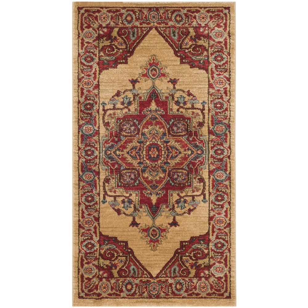 MAHAL, RED / NATURAL, 2'-2" X 4', Area Rug, MAH698A-24. Picture 1