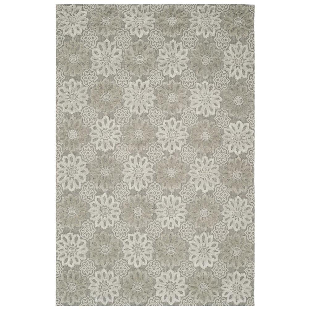 MANHATTAN, GREY / IVORY, 4' X 6', Area Rug. Picture 1