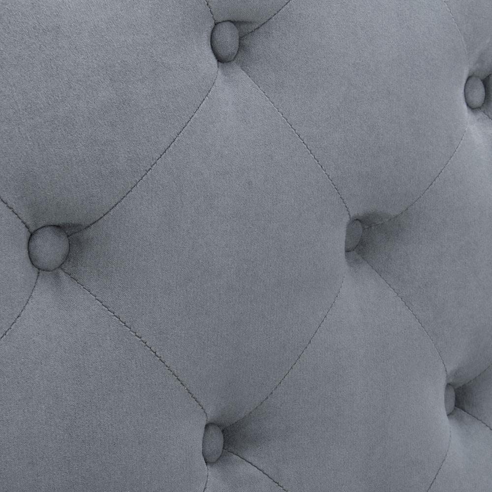 AREBELLE  GREY TUFTED HEADBOARD - SILVER NAIL HEAD, MCR4035D. Picture 2