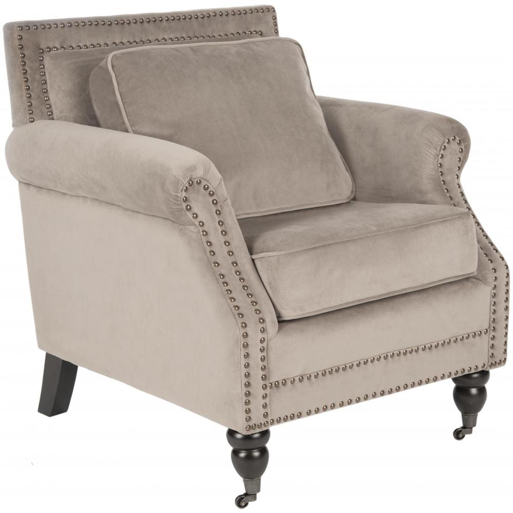 KARSEN CLUB CHAIR W/ SILVER NAIL HEADS, MCR4534B. Picture 1
