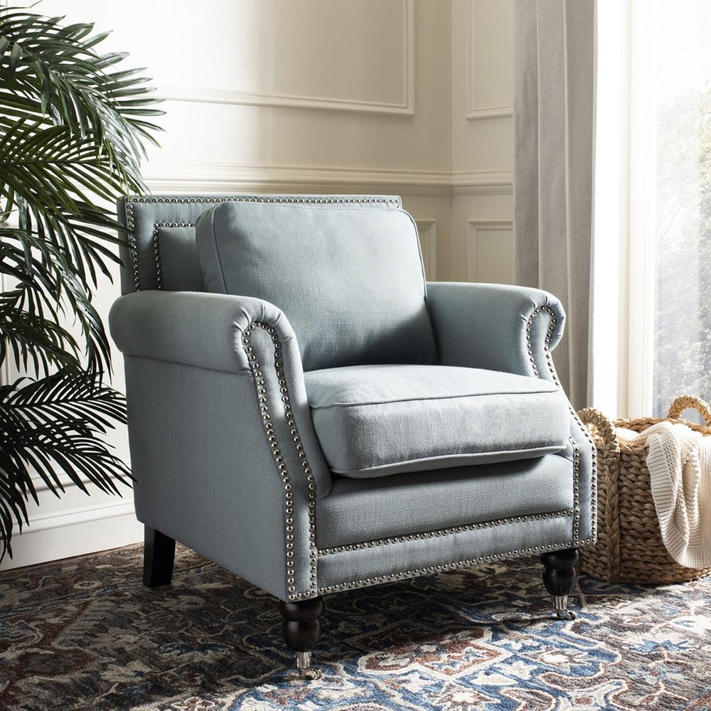 KARSEN CLUB CHAIR W/ SILVER NAIL HEADS, MCR4534C. Picture 1