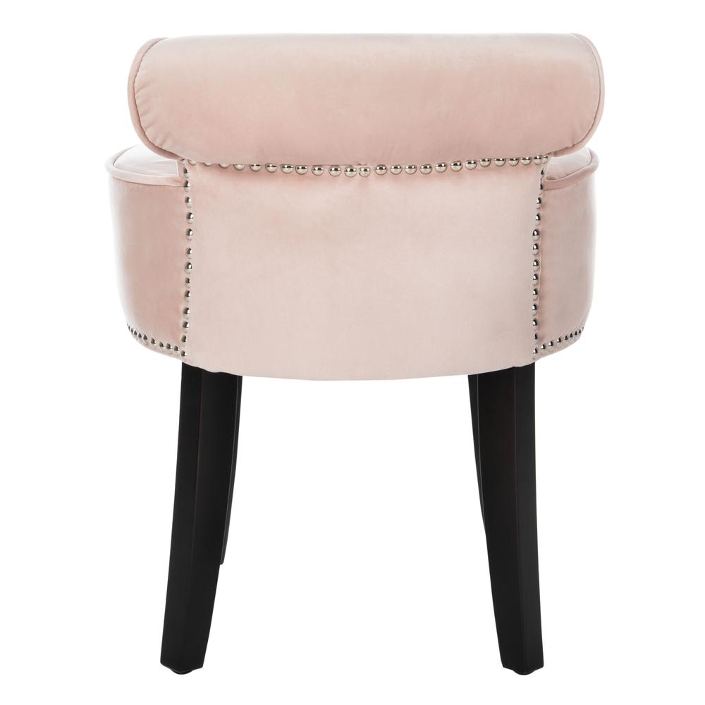 Georgia Vanity Stool, Blush Pink/Espresso. Picture 2