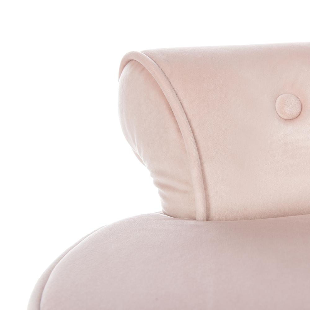Georgia Vanity Stool, Blush Pink/Espresso. Picture 4