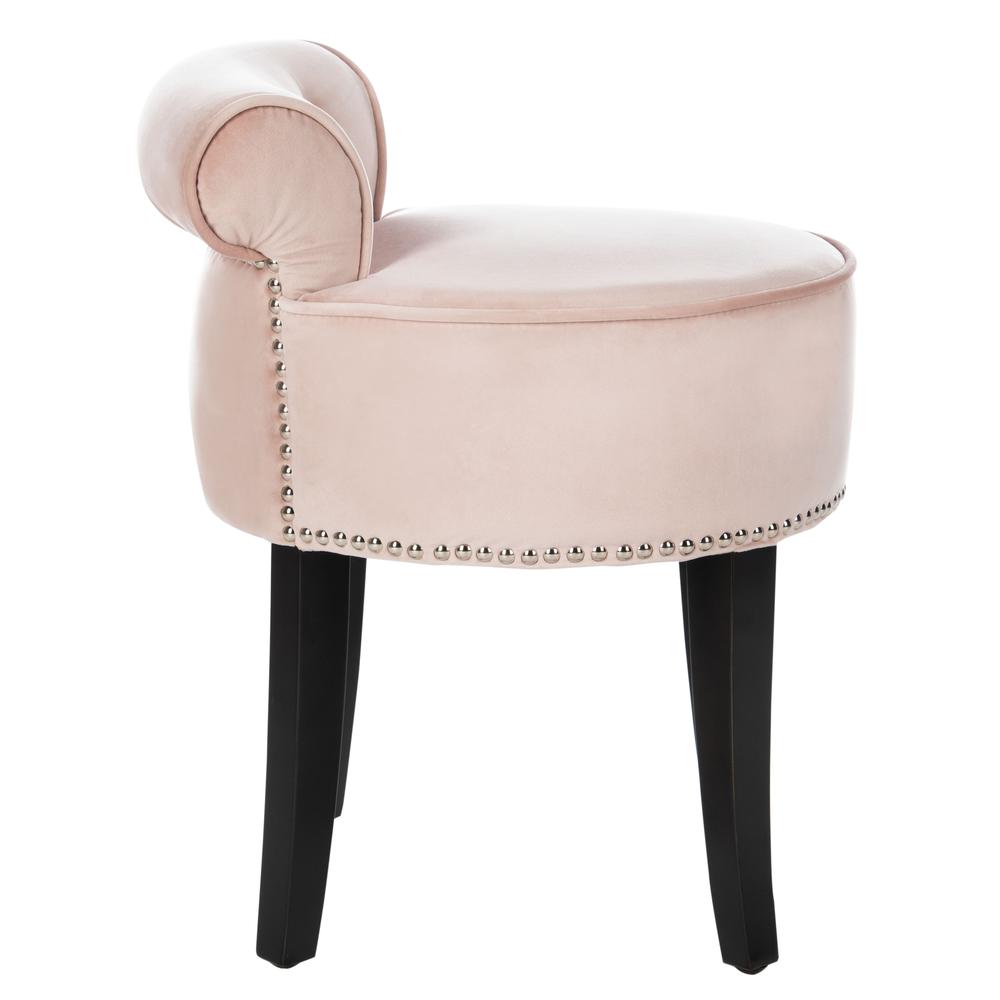 Georgia Vanity Stool, Blush Pink/Espresso. Picture 10