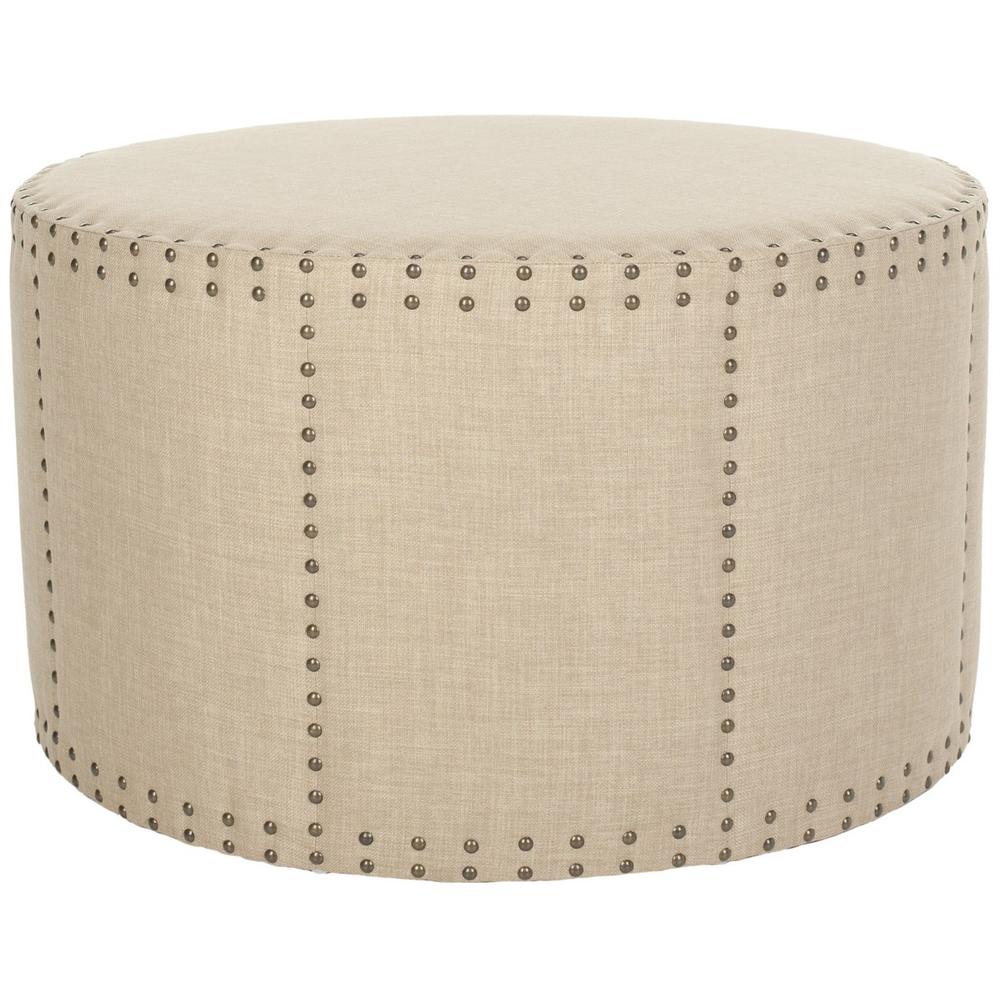 SHERRI COCKTAIL OTTOMAN - BRASS NAIL HEADS, MCR4640A. Picture 1