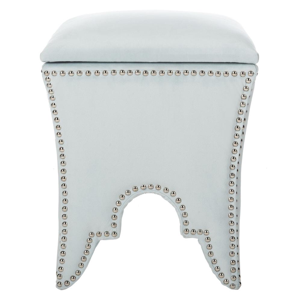 DEIDRA OTTOMAN - SILVER NAIL HEADS, MCR4663D. Picture 1