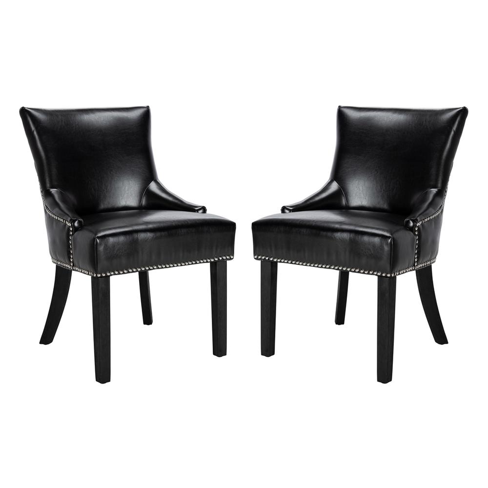 LOTUS 19''H KD SIDE CHAIR (SET OF 2) - SILVER NAIL HEADS, MCR4700C-SET2. Picture 1