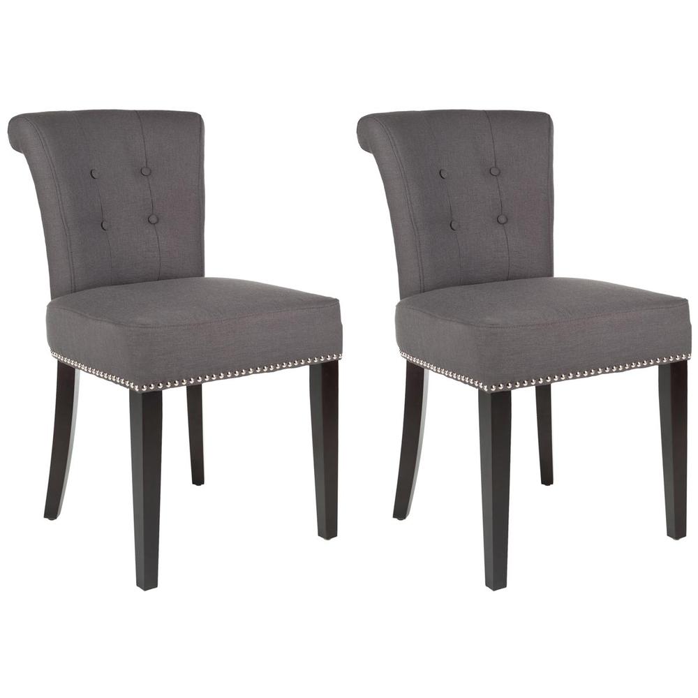 SINCLAIR 21''H  RING CHAIR (SET OF 2)  - SILVER NAIL HEADS, MCR4705A-SET2. Picture 1