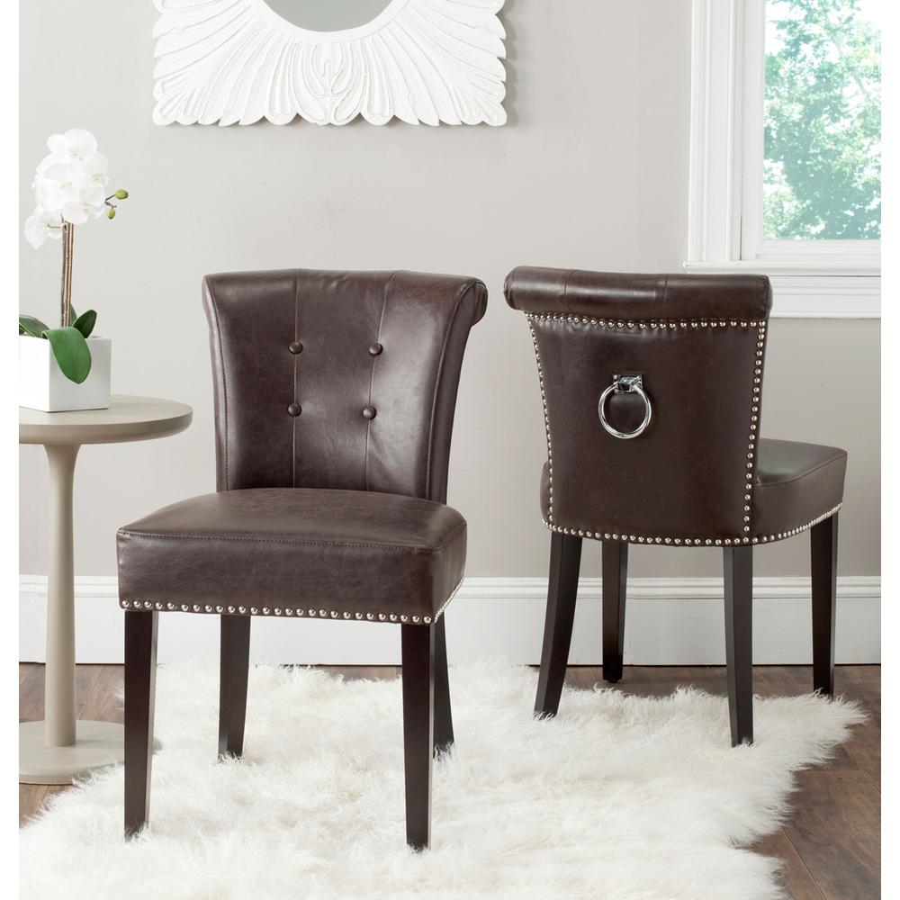SINCLAIR 21''H  RING CHAIR (SET OF 2)  - SILVER NAIL HEADS, MCR4705C-SET2. Picture 1