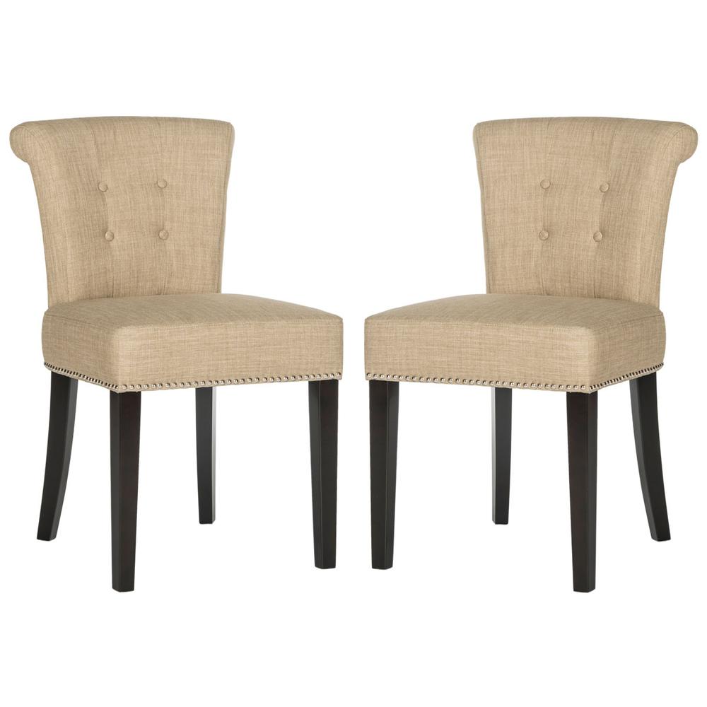 SINCLAIR 21''H  RING CHAIR (SET OF 2)  - SILVER NAIL HEADS, MCR4705E-SET2. Picture 1